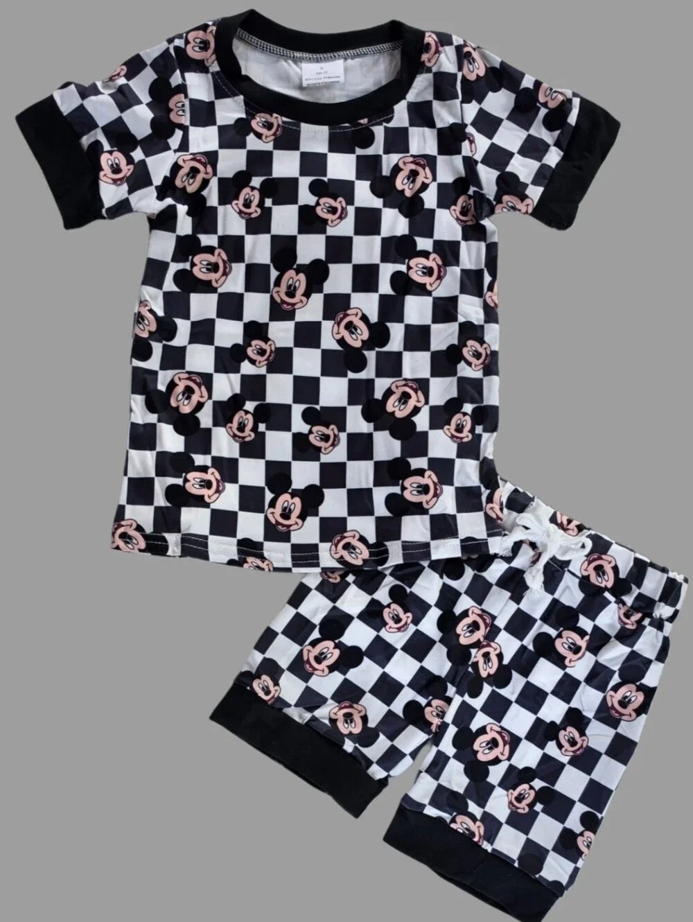Mickey Mouse Checkered Boys Short Set